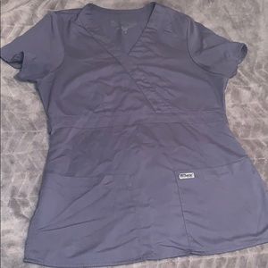 Greys Anatomy Grey Scrub Top